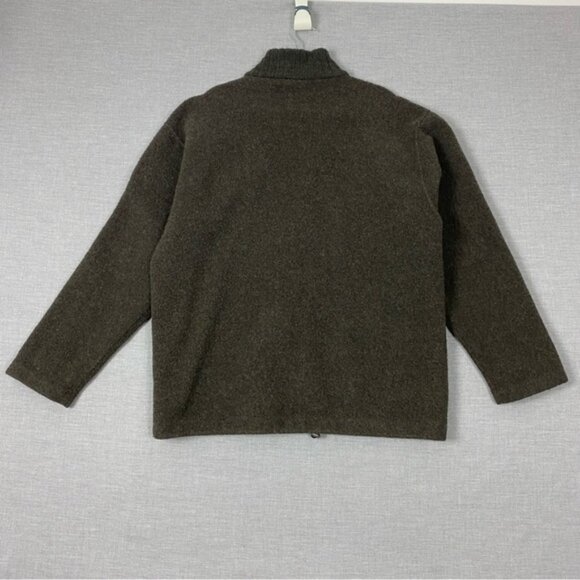 Marks & Spencer St. Michael Wool Blend Sweater Jacket Mens Large Zipper Fleece - Picture 4 of 11